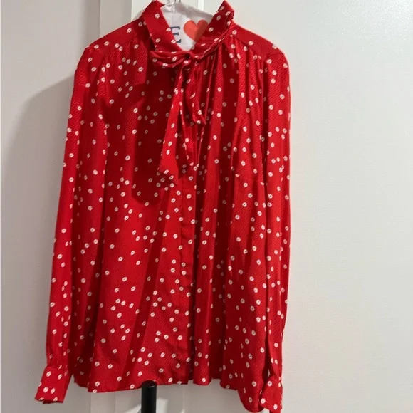Sézane size 36/us 4 Red with flowers beautiful blouse - Picture 2 of 7